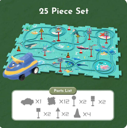 Kids Puzzle Car Track Set