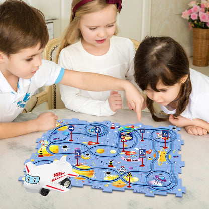 Kids Puzzle Car Track Set