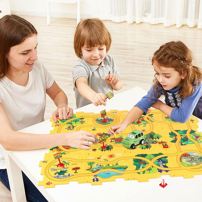 Kids Puzzle Car Track Set