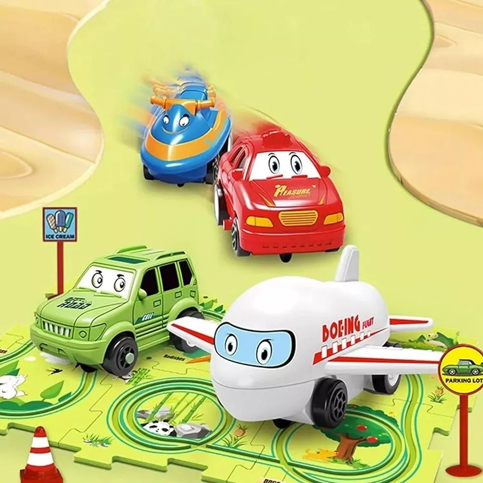 Kids Puzzle Car Track Set